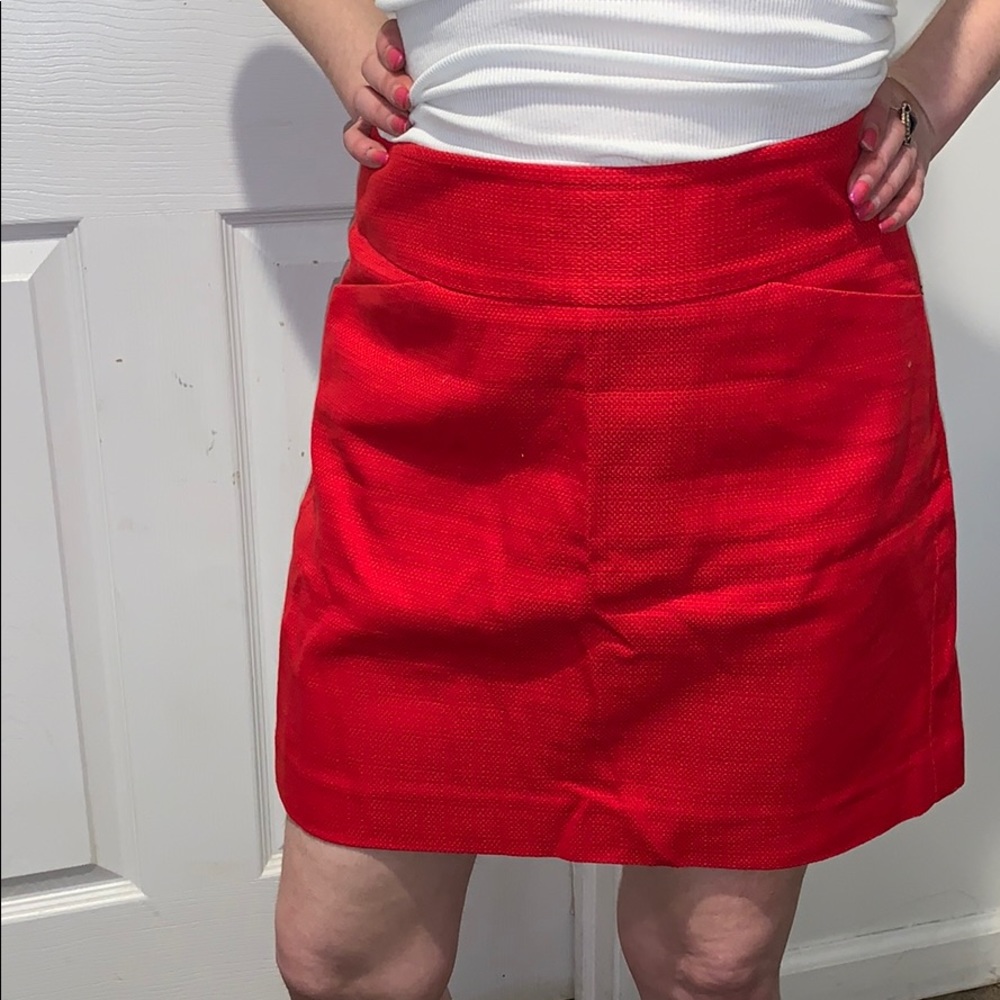 Ann Taylor red skirt